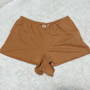 ✨EUC✨ ROXY GOOD VIBES HIGH CUT LOUNGE SHORTS in BURNT ORANGE SZ XL